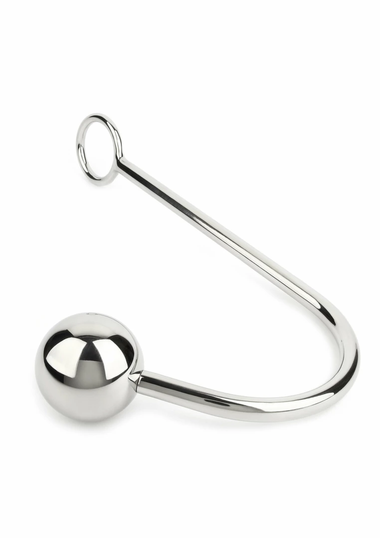 Mr. Steel Bondage Hook Ball 50 mm - stalowy hak z kulÄ… i uchwytem