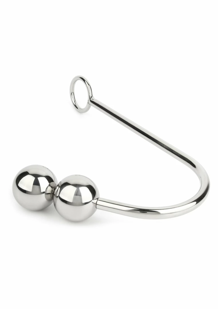 Mr. Steel Anal Hook Double Balls 40+40mm stal nierdzewna