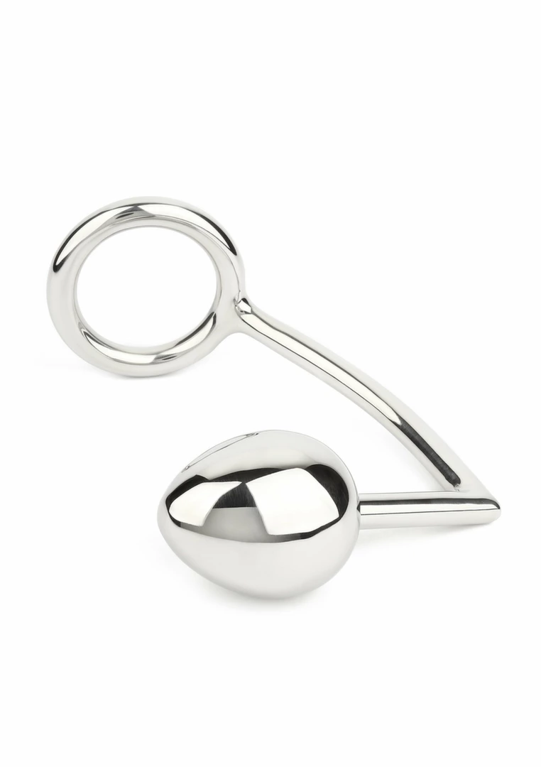 Mr. Steel Ass Hitch Egg 45 mm Stainless Steel Intimate Plug with Ring - Anelma sextoys