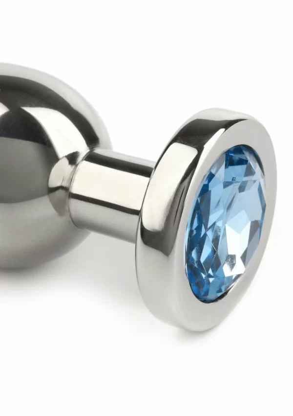 Mr. Steel Jeweled Plug Small Stainless Steel with Gemstone Base. Butt plug