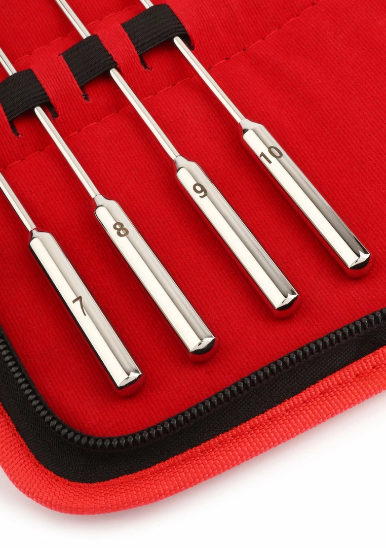 Mr. Steel Rosebud Urethral Sounds Set 8 pcs Stainless Steel