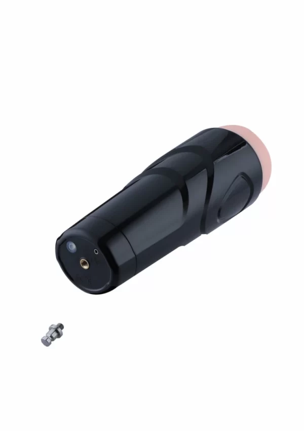 Hismith KlicLok Vibrating Stroker Intimate Machine Attachment Black combines body-safe silicone and an ergonomic design in a practical