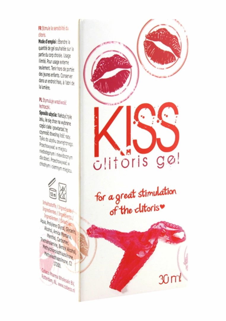 Cobeco Pharma Kiss Clitoris Gel 30 ml - żel pielęgnacyjny do stref intymnych - Anelma pompki powiększające pochwy