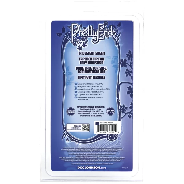 Doc Johnson Pretty Ends Iridescent korek anatomiczny Å›redni 5.5â€³ lawendowy