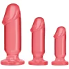 Doc Johnson Crystal Jellies Set Intimate Training 3 Sizes Clear