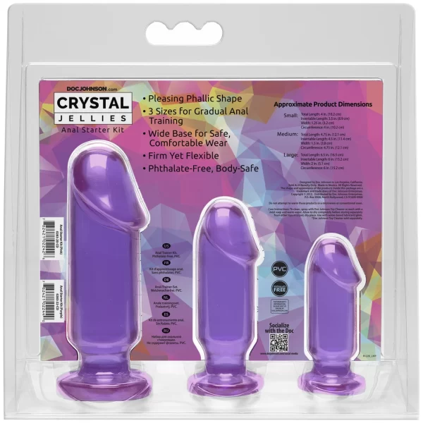 Doc Johnson Crystal Jellies Anal Training Set 3 Sizes
