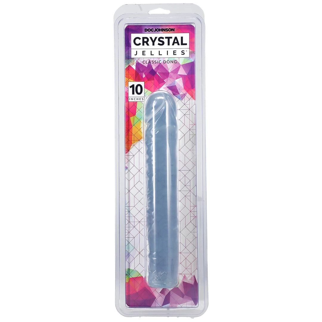 Doc Johnson Crystal Jellies Classic 25 cm elastyczny model przezroczysty - Anelma eroticshop