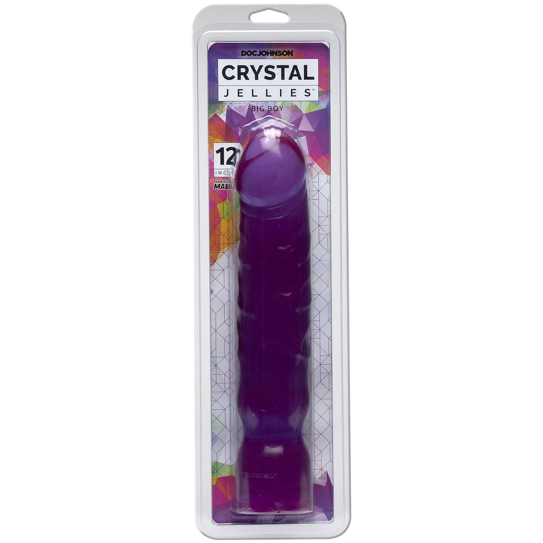 Doc Johnson Crystal Jellies Big Boy 30 cm transparentny model XL - Anelma eroticshop