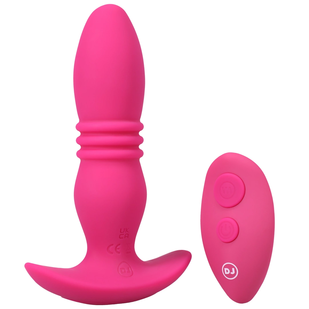 Doc Johnson A-Play Rise Silicone Plug with Remote 12 Modes Black