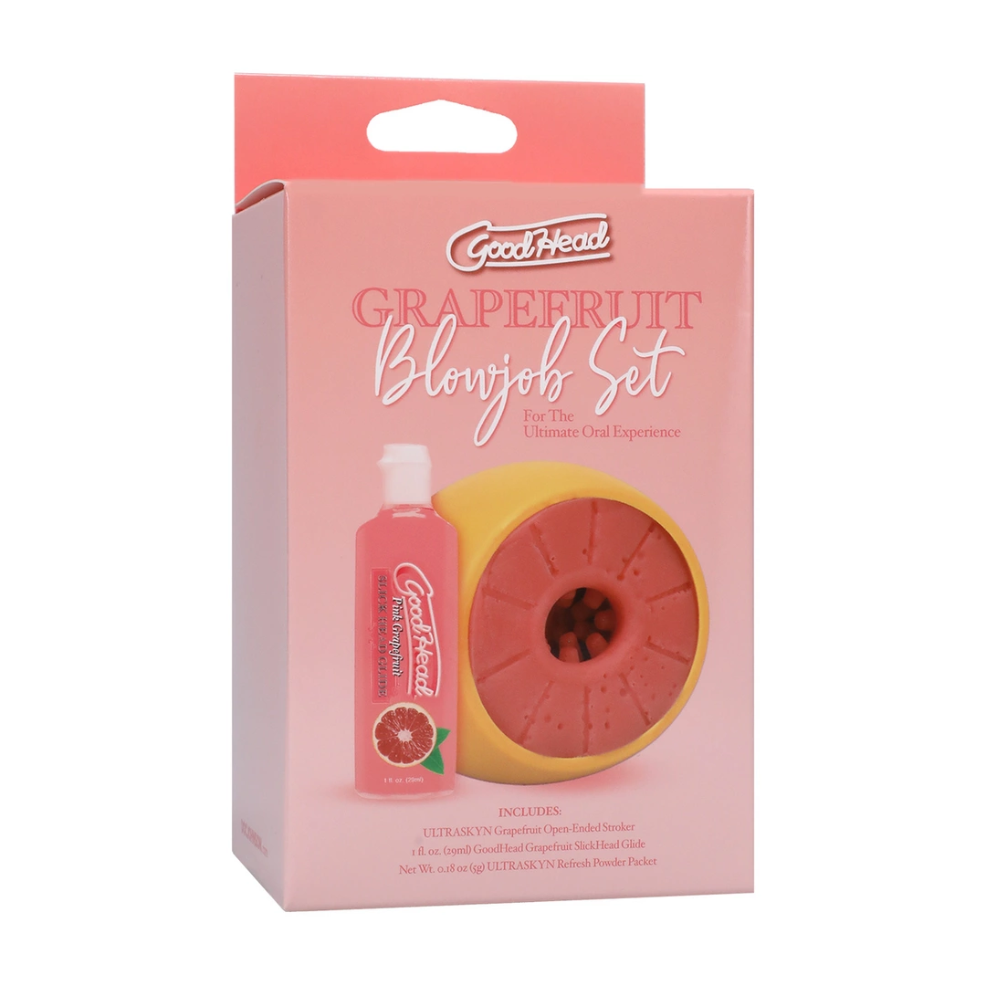 Doc Johnson Grapefruit Intimate Set with ULTRASKYN Texture 3-Piece Kit offers a practical design for comfortable