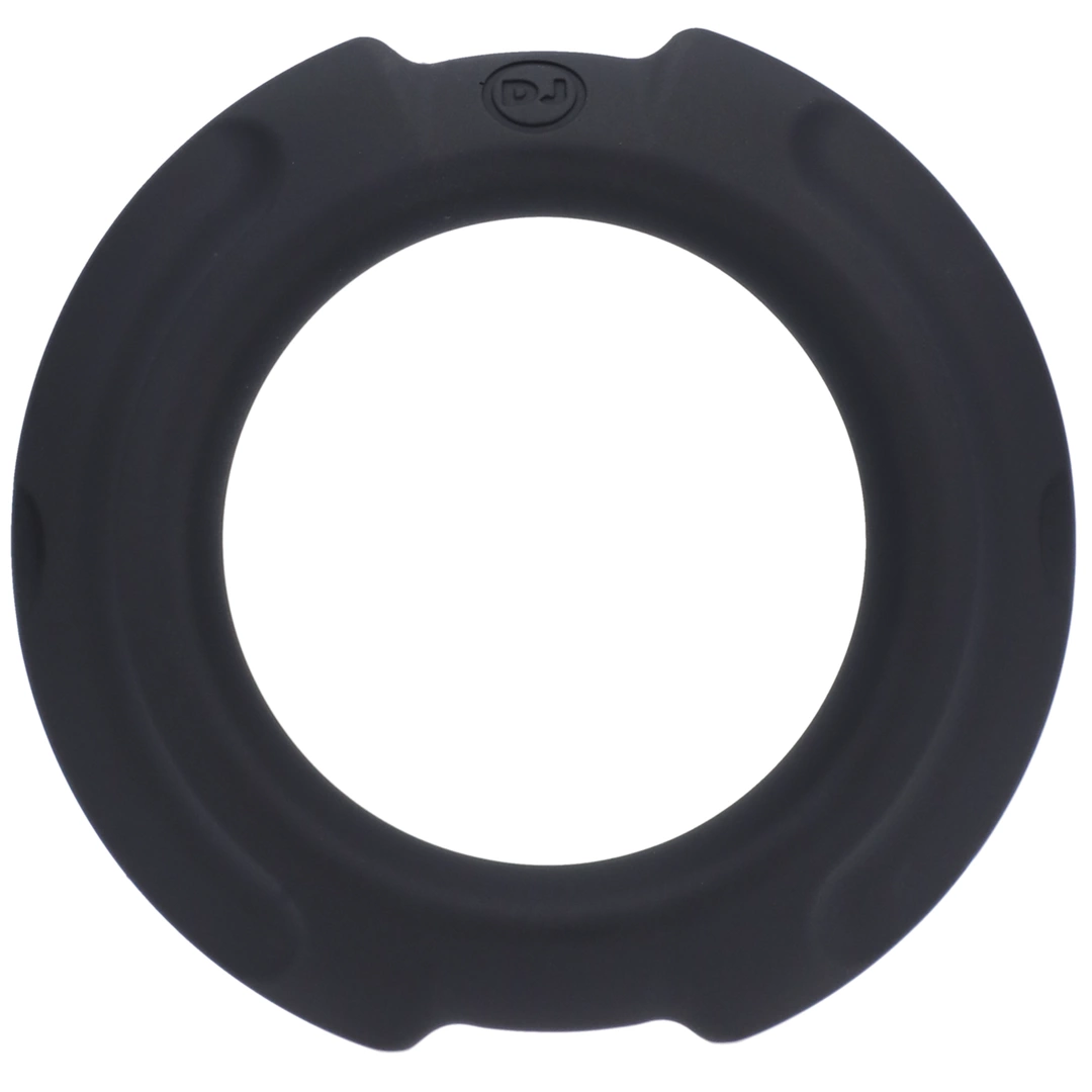FLEXISTEEL Silicone & Metal Support Ring 43mm - Black - Anelma sextoys