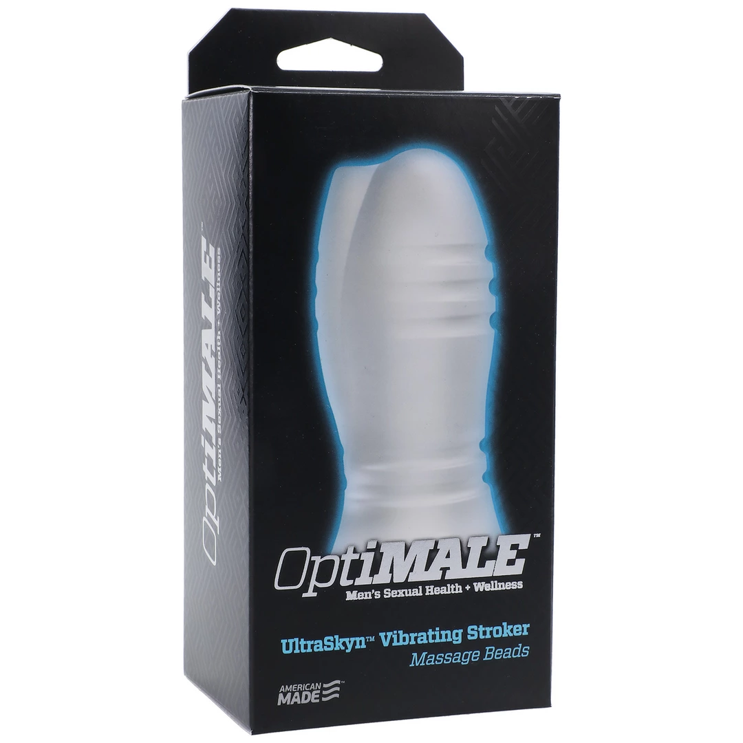 Doc Johnson OptiMALE ULTRASKYN 10-funkcyjny masażer wibrujący czarny - Anelma Doc Johnson OptiMALE Massage Beads Vibrating Intimate Device ULTRASKYN combines 10 vibration modes for comfortable