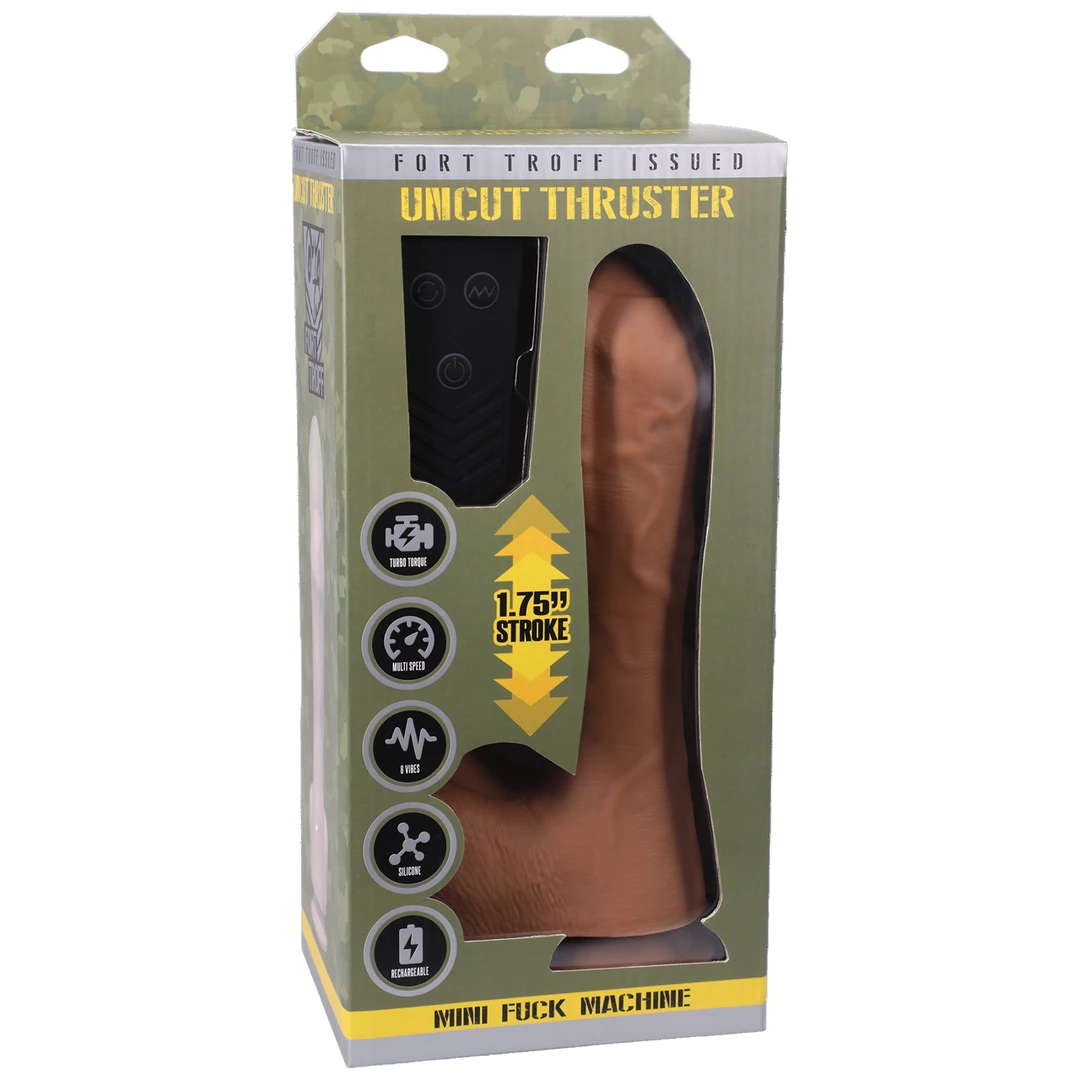 Doc Johnson Uncut Thruster - automatyczny model silikonowy z funkcją ruchu - Anelma wibratory realistyczne