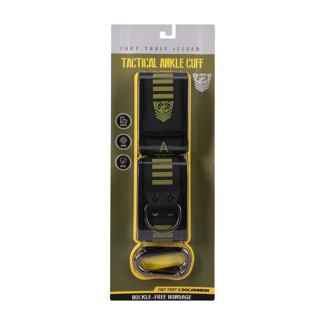 Doc Johnson Kink Tactical Ankle Cuffs Black/Green Neoprene