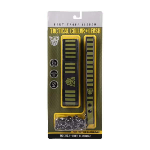 Doc Johnson Tactical Adjustable Collar & Leash Set Black