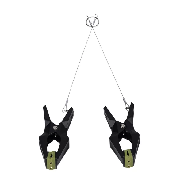 Hardwire Hangers Black/Green - Profesjonalne klamry z szerokimi podkÅ‚adkami