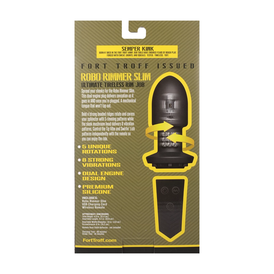 Doc Johnson Robo Rimmer Slim Wireless Intimate Plug Black