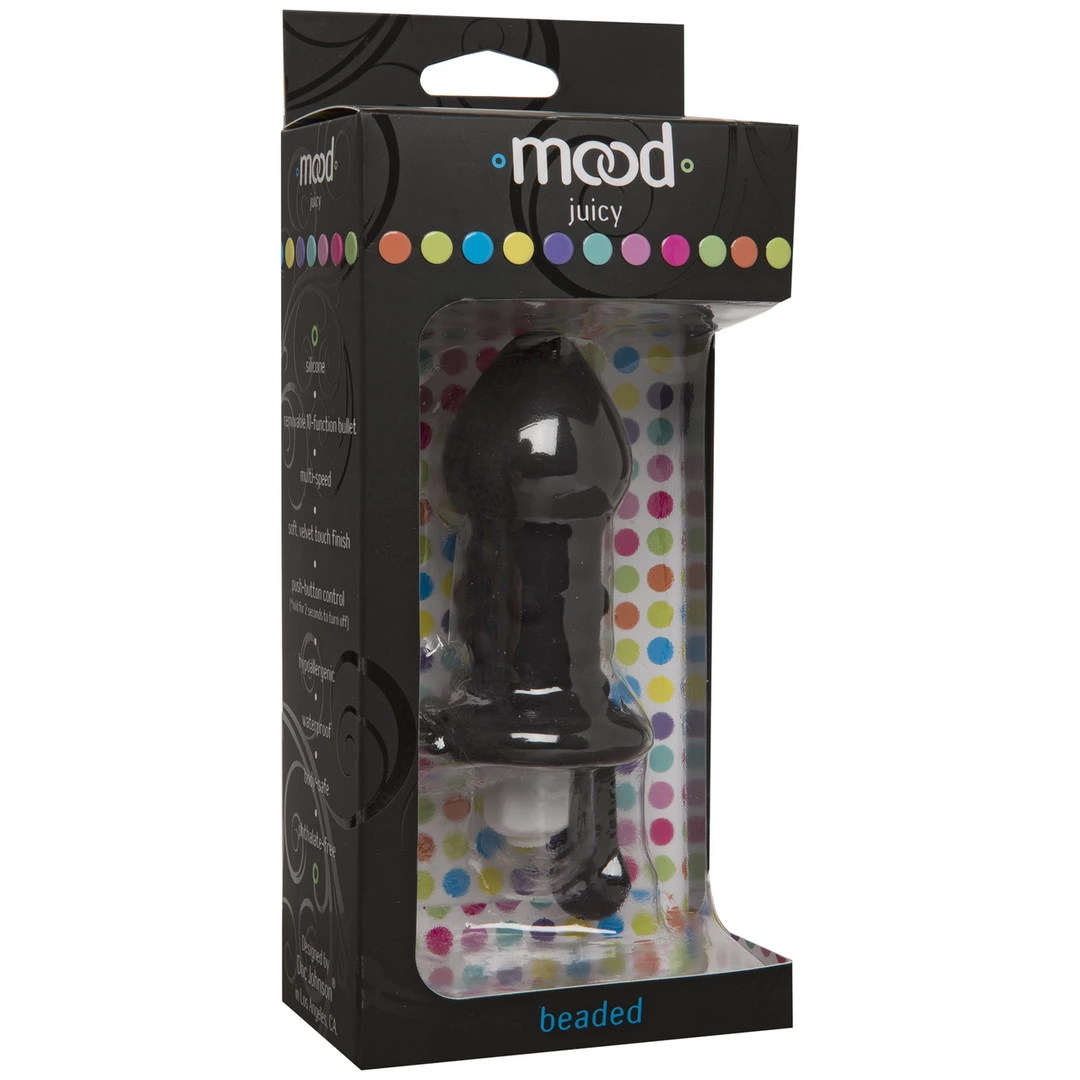 Doc Johnson Mood Juicy Beaded silikonowy korek wibrujÄ…cy 10 trybow fioletowy - Anelma Doc Johnson Mood Juicy Beaded silikonowy korek wibrujÄ…cy 10 trybow fioletowy