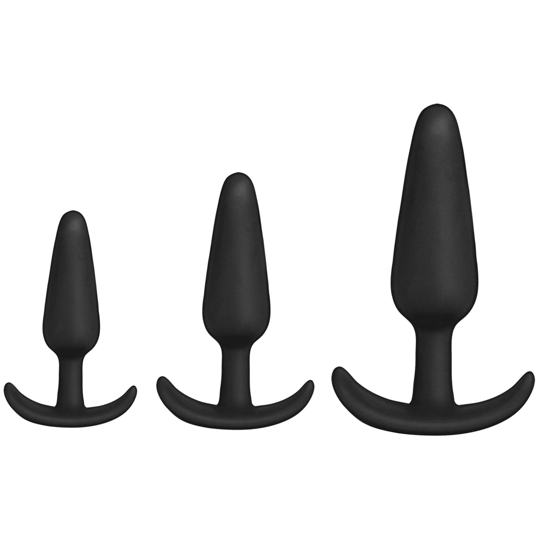 Doc Johnson Mood Naughty 1 Silicone Trainer Set 3 Sizes Black