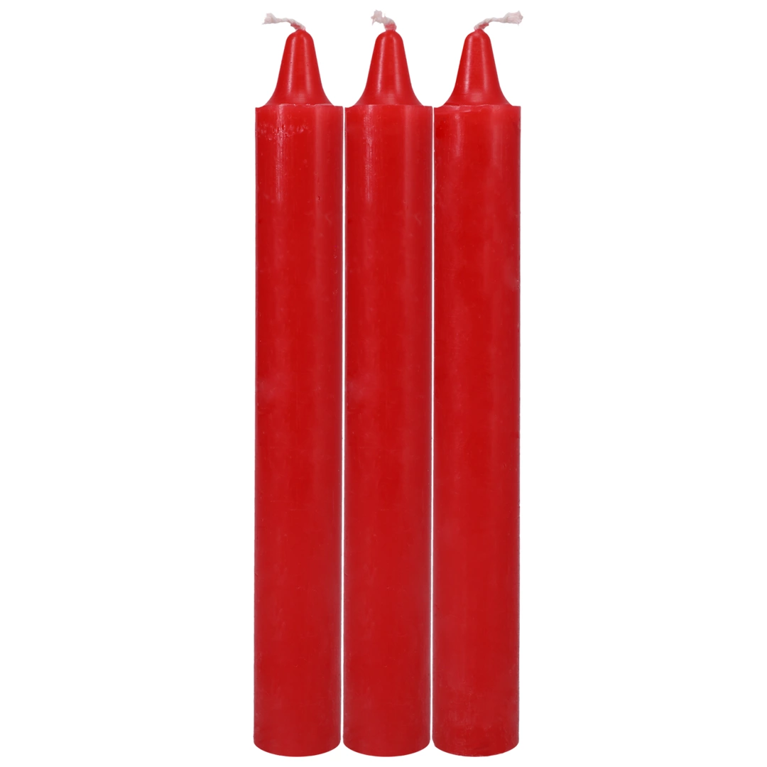 Doc Johnson Japanese Drip Candles Red - 3-Pack Sensation Play Set