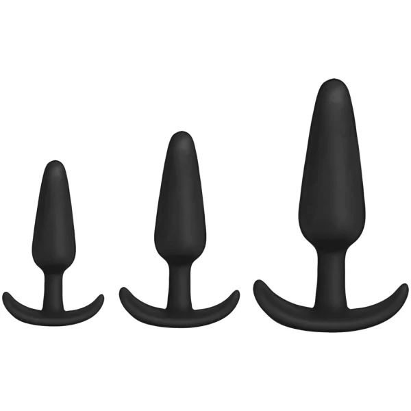 Doc Johnson Tush Trainer 3-Piece Silicone Set Black