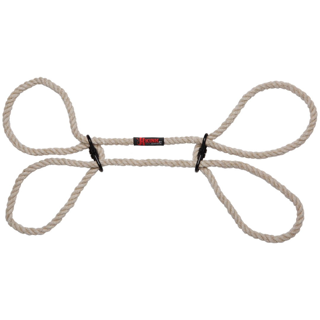 Doc Johnson Bind Tie lina konopna 6mm - mankiety do nadgarstkow i kostek