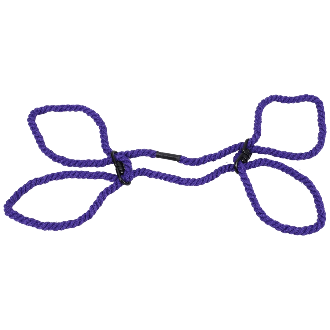 Restrain Bind Tie Hemp Cuffs 6mm Adjustable Purple