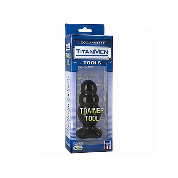 Doc Johnson Trainer Tool #4 korek anatomiczny 10 cm PVC czarny