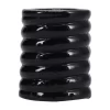 Rock Solid The Cage Elongated Intimate Ring TPE Ribbed Black - Anelma sextoys