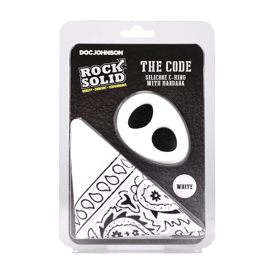 The Code Silicone Ring & Bandana Set White The Code Silicone Ring & Bandana Set White