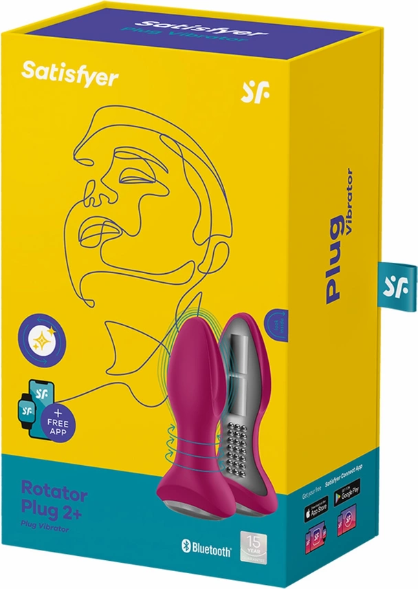 Satisfyer Rotator Plug 2+ - silikonowy wibrujÄ…cy korek z funkcjÄ… obrotu