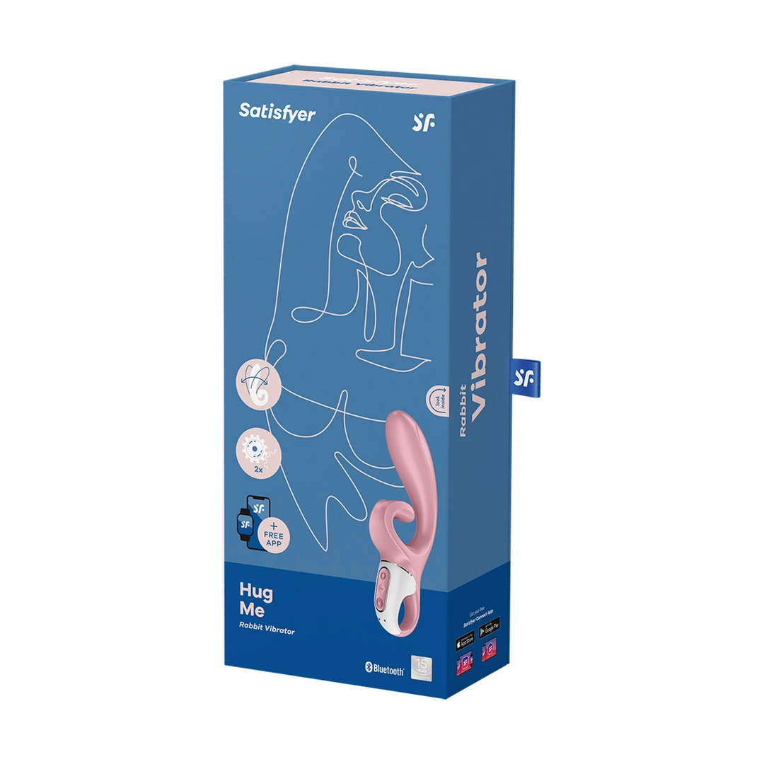 Satisfyer Hug Me - wibrujący model podwojny z Bluetooth - Anelma podwójne (króliczki)