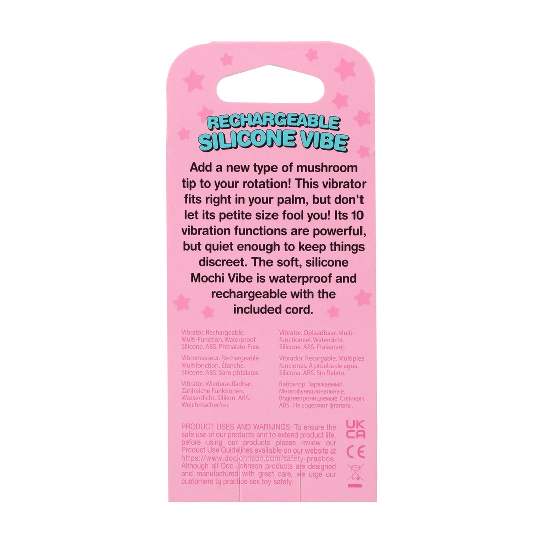 Doc Johnson Mushroom Vibe Rechargeable Silicone Massager - Anelma Blush Novelties Mushroom Vibe silikonowy masażer wodoodporny