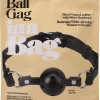 Doc Johnson Ball Gag Regulowany pasek oddychajÄ…ca kulka czarna