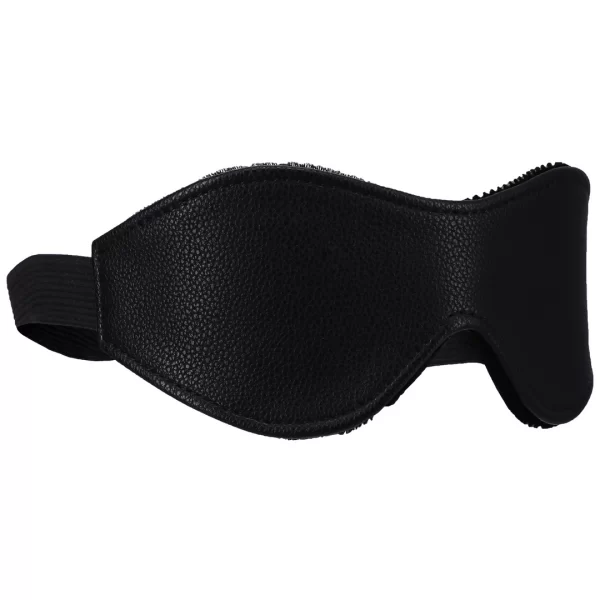Doc Johnson Vegan Leather Czarna Maska na Oczy z MiÄ™kkÄ… PodszewkÄ…