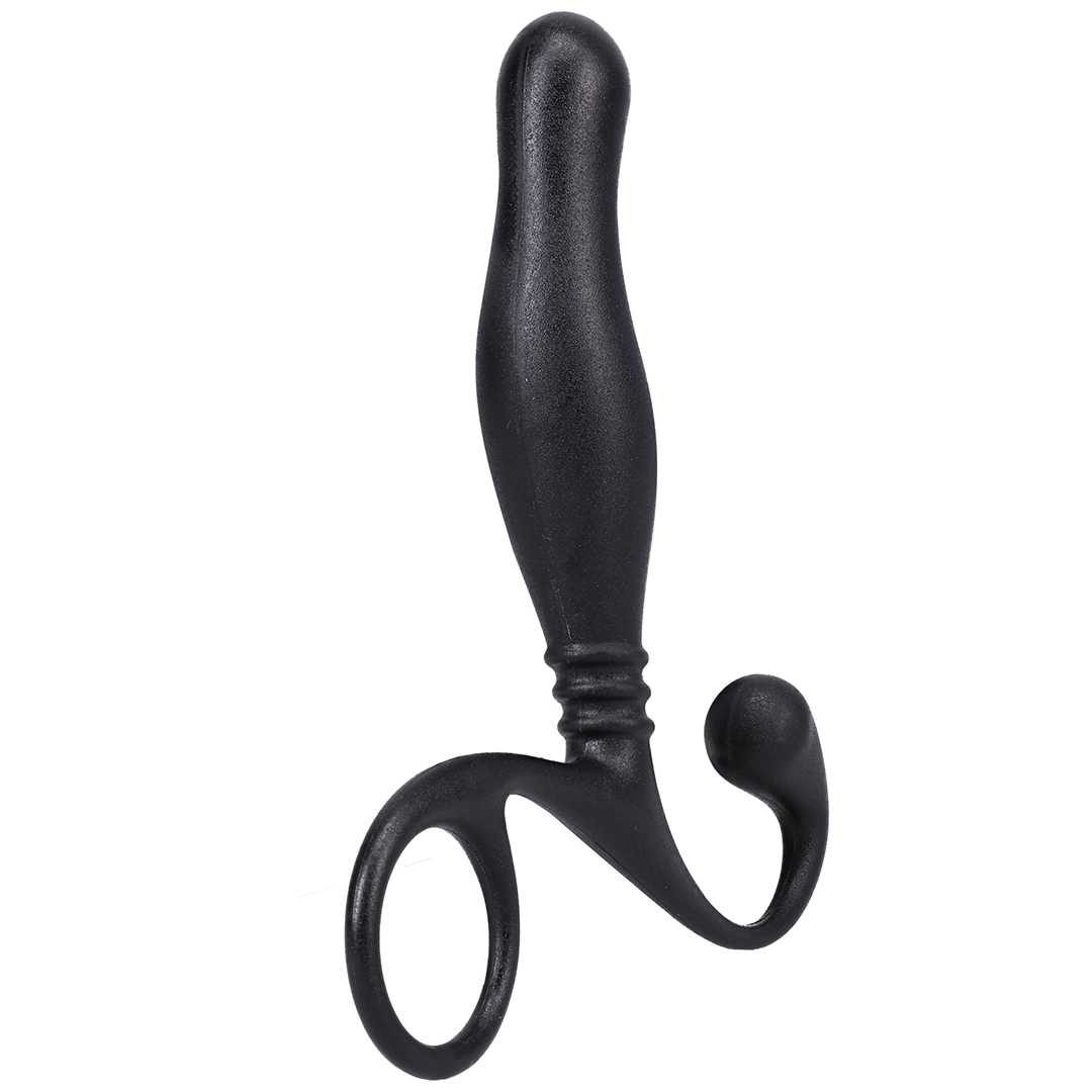 Doc Johnson Black Curved Prostate Model ABS Compact System. Prostate massager. See functions