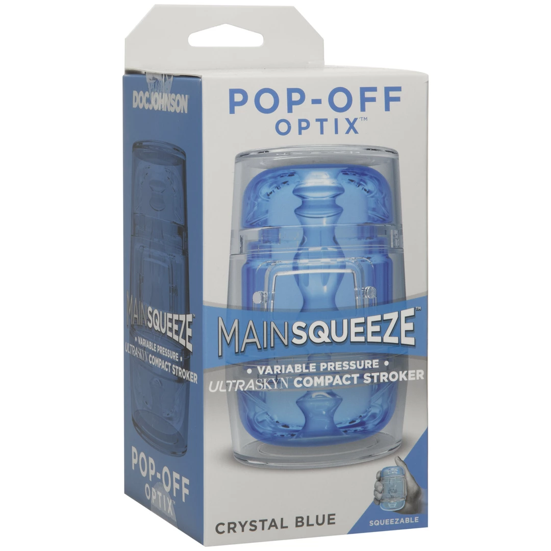 Optix Pop-Off ULTRASKYN Transparent Compact Intimate Device combines an ergonomic design for comfortable