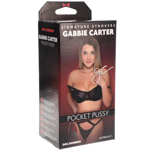Doc Johnson Gabbie Carter ULTRASKYN Pocket Intimate Device Beige combines an ergonomic design for comfortable