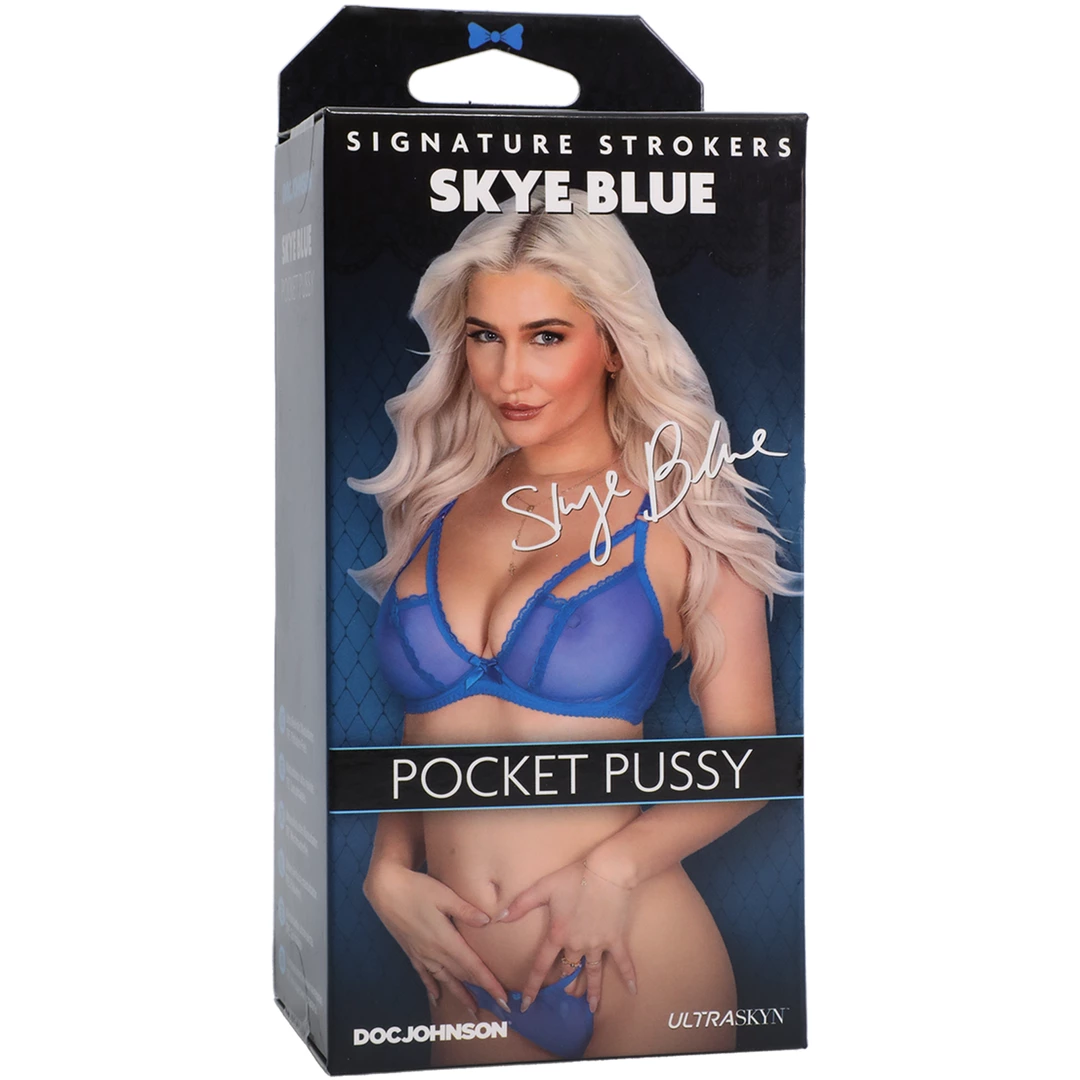 Doc Johnson Skye Blue ULTRASKYN Intimate Stroker Vanilla 17 cm combines an ergonomic design and a warming function for comfortable