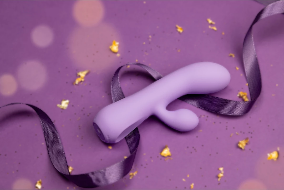 CalExotics Aura Rechargeable Silicone Rabbit Vibrator Lilac