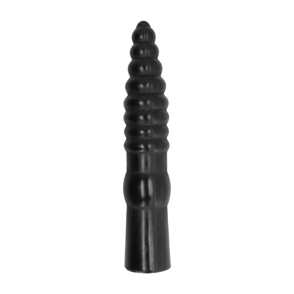All Black Model 060 - Elongated Ribbed Intimate Device 33 cm Black
