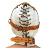 XR Brands Strict Leather kaptur skorzany sensoryczny biaÅ‚y M/L
