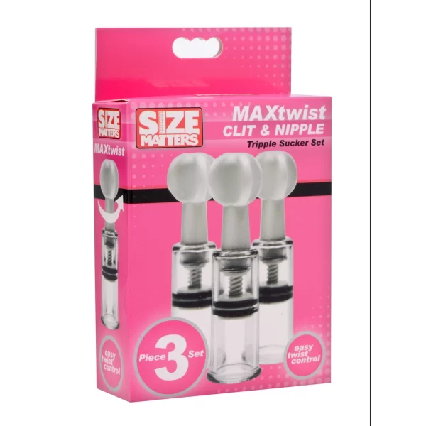 XR Brands Twisted Triplets Compact Suction Cylinder Set