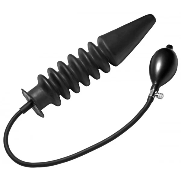 Master Series Accordion Inflatable Plug - Adjustable Size Black XL