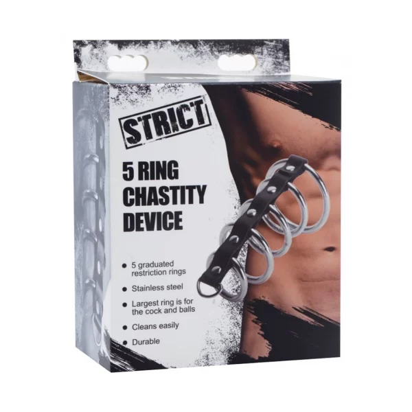 XR Brands Gates of Hell Model - Five-Ring Stainless Steel