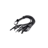 XR Brands Pleciony ChÅ‚ostacz Czarny Skora PU 86 cm