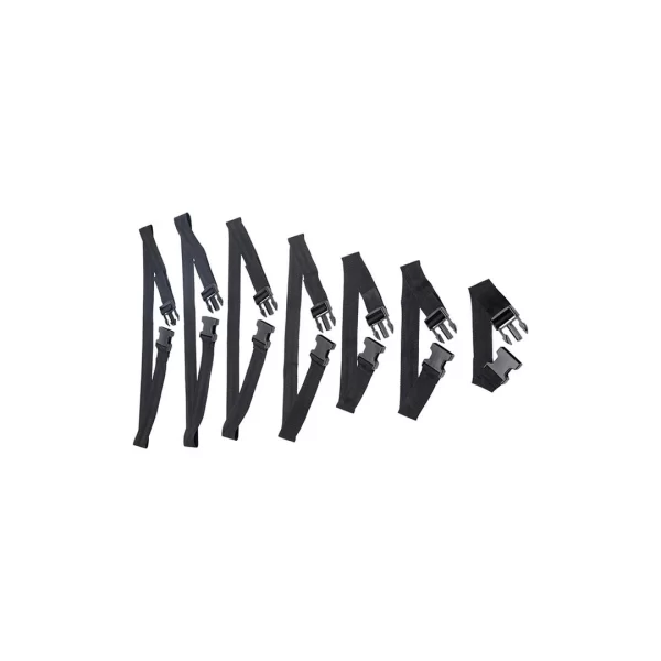XR Brands Subdued Body Straps - Regulowany zestaw pasow czarny