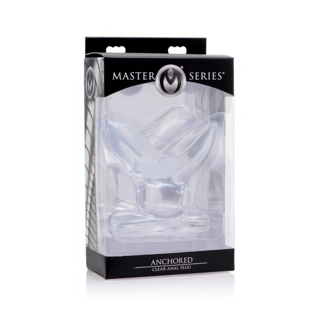 XR Brands Przezroczysty korek analny Anchor Plug elastyczny 3