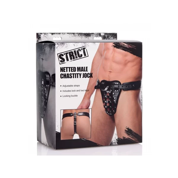 STRICT Safety Net Adjustable Male Chastity Belt Black