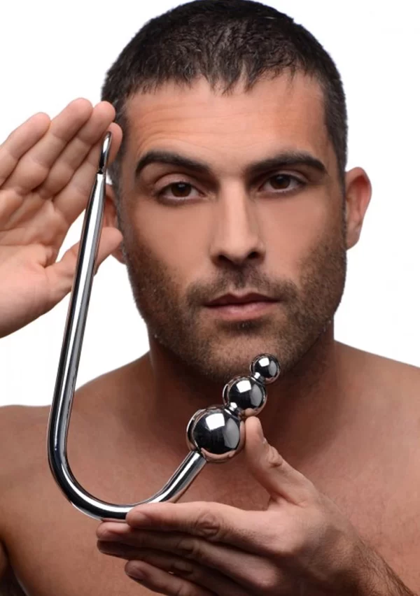 XR Brands Meat Hook model z kulkami - stalowy hak z pierÅ›cieniem